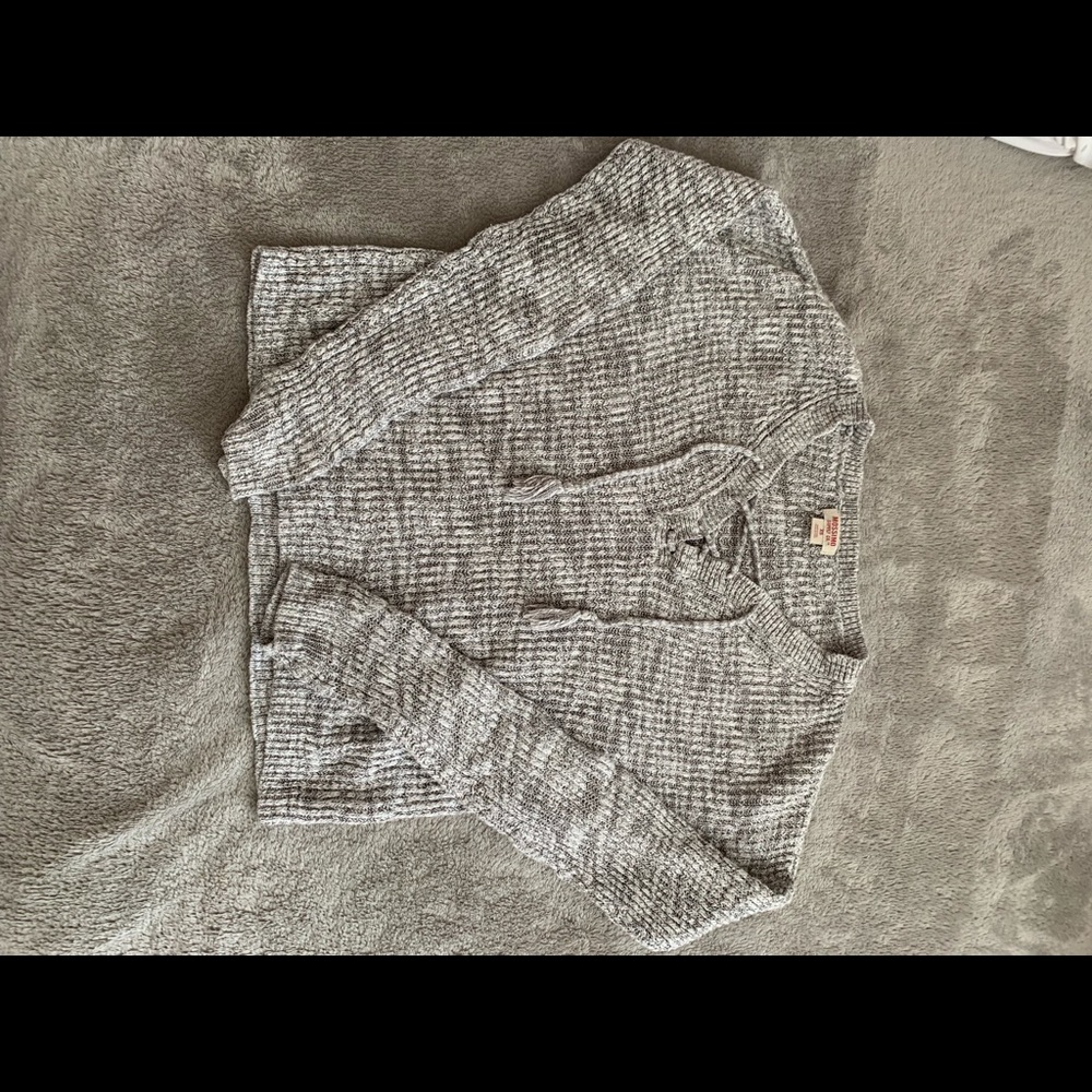 Gray knitted sweater